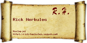 Rick Herkules névjegykártya
